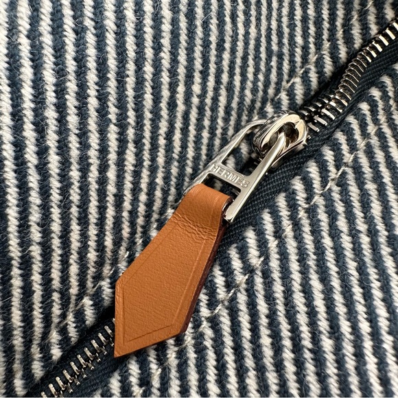 🆕 Hermes Bride-a-Brac H Natte Bicolor Wool Twill Vanity Case, Large Model - Picture 9 of 16